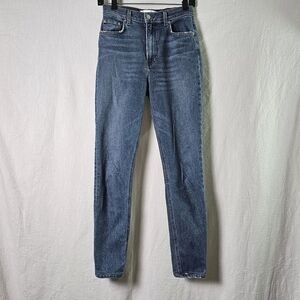 Reformation High Rise Skinny Distress Blue Jeans Sz 28